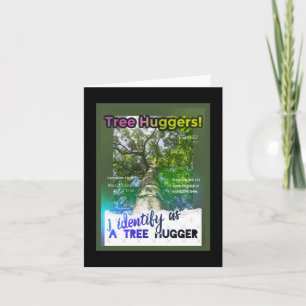 Tree Huggers Extraordinaire. Zine Cover  Card