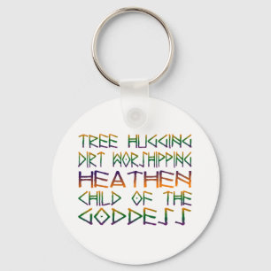 tree hugging dirt worshipper key ring