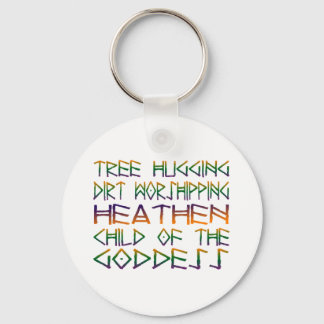 tree hugging dirt worshipper key ring