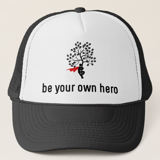 Tree Hugging Hero Trucker Hat (Front)