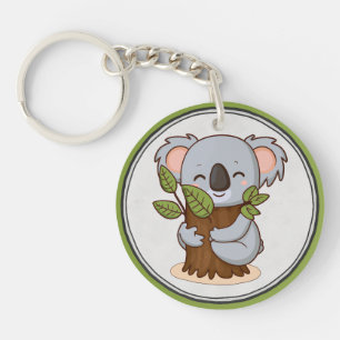 Tree-hugging Koala Bear Acrylic Keychain