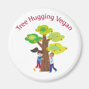 Tree Hugging Vegan swag Magnet