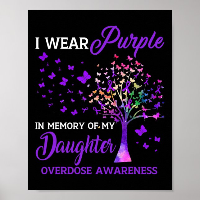 Tree I Wear Purple Memory Of Daughter Overdose Awa Poster (Front)
