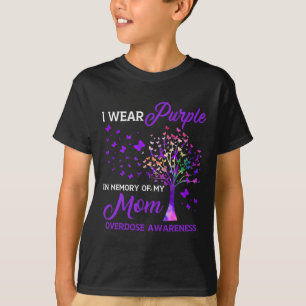 Tree I Wear Purple Memory Of Mum Overdose Awarenes T-Shirt