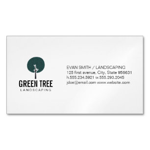 Tree Icon / Landscaper Magnetic Business Card