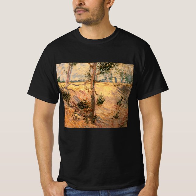 Tree in a Field on a Sunny Day by Vincent van Gogh T-Shirt (Front)