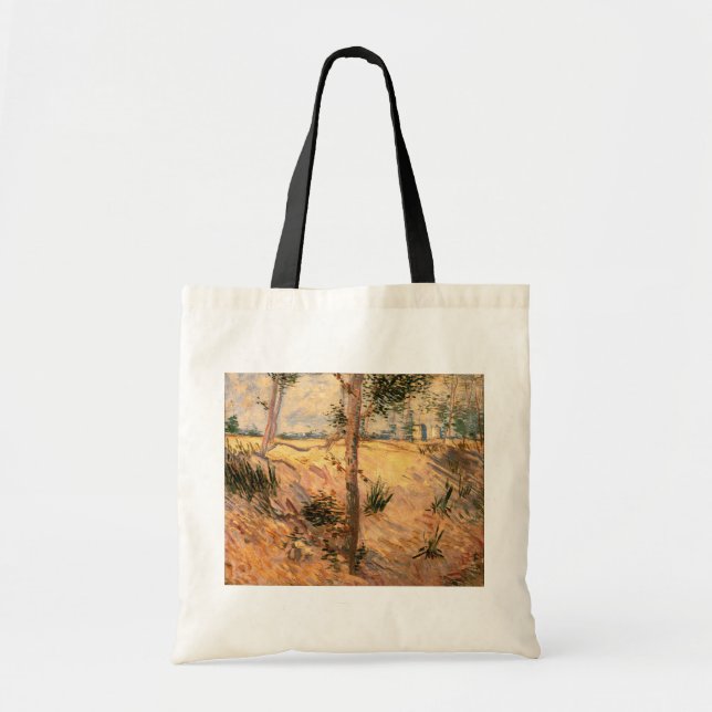 Tree in a Field on a Sunny Day by Vincent van Gogh Tote Bag (Front)