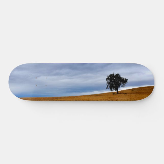 Tree in a wheat field skateboard (Horz)