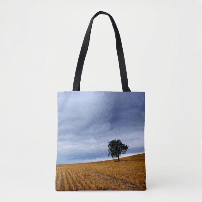 Tree in a wheat field tote bag (Front)