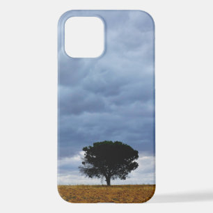 Tree in an empty field iPhone 12 case