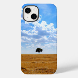 Tree in an harvested wheat field Case-Mate iPhone 14 case
