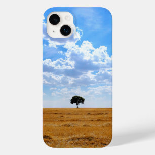 Tree in an harvested wheat field Case-Mate iPhone 14 plus case