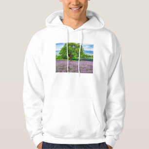 Tree in Lavender Field, France Hoodie