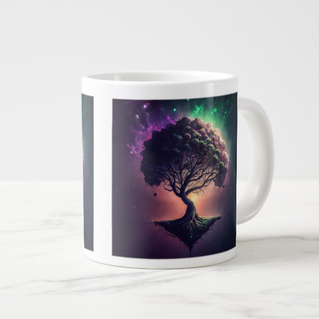 Tree in Space Jumbo Mug  (Front Right)