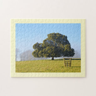 Tree in the winter sun jigsaw puzzle