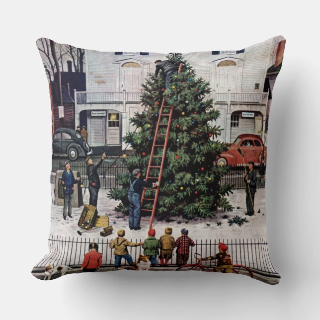 Tree in Town Square Cushion (Front)
