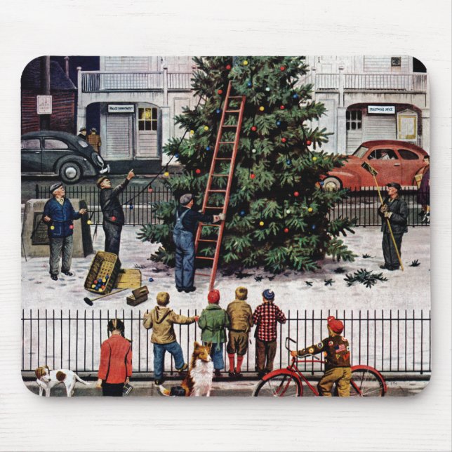 Tree in Town Square Mouse Pad (Front)