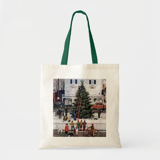 Tree in Town Square Tote Bag (Front)