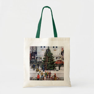 Tree in Town Square Tote Bag