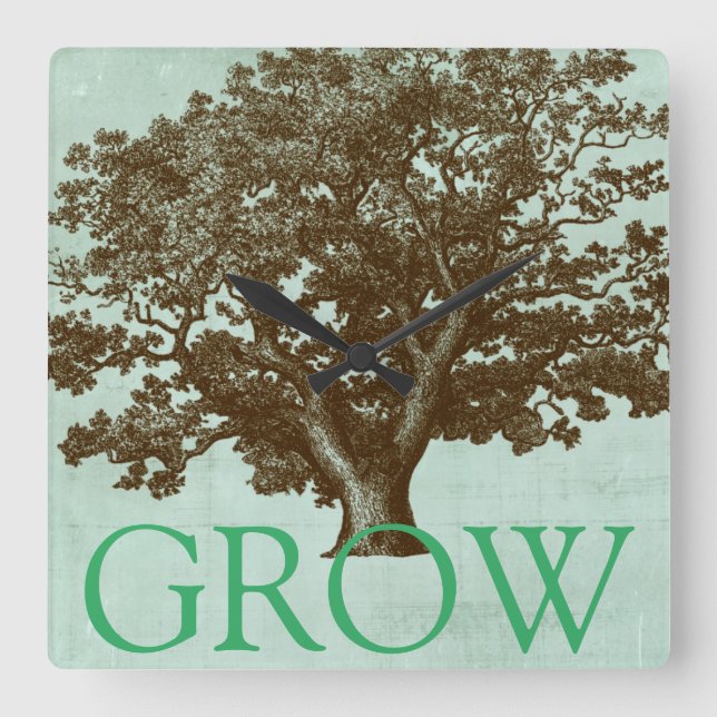 Tree IV Spa Square Wall Clock (Front)