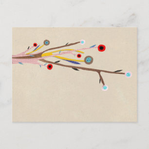 Tree Japan Branches Delicate Postcard