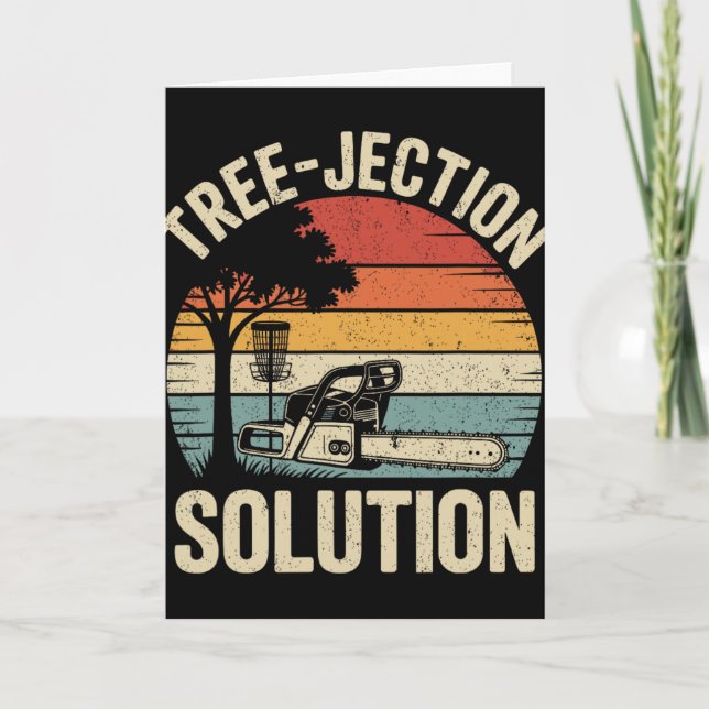 Tree-jection Solution Funny Disc Golf _2  Card (Front)