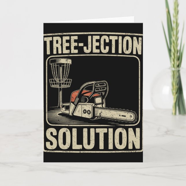 Tree-jection Solution Funny Disc Golf _4  Card (Front)