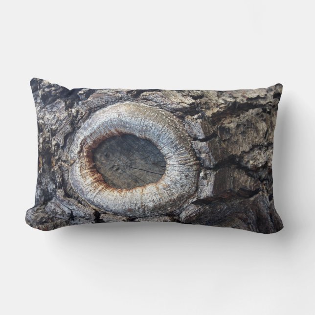 Tree Knot Log Lumbar Cushion (Front)