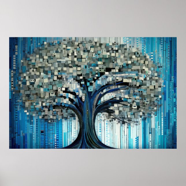 Tree Landscape Art Decor Paint Mosaic  (Front)