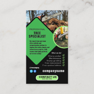 TREE landscape gardener Business Card