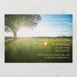 Tree Landscape Photo - Wedding Announcement