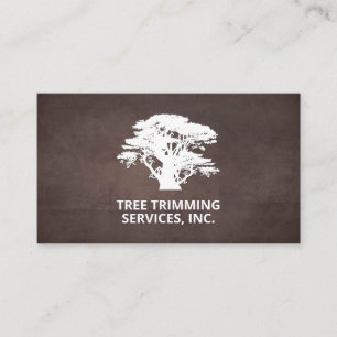 Tree Landscaping Brown Texture Background Business Card