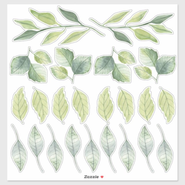 Tree Leaf Greenery Bedroom Wall Set of Sticker (Sheet)