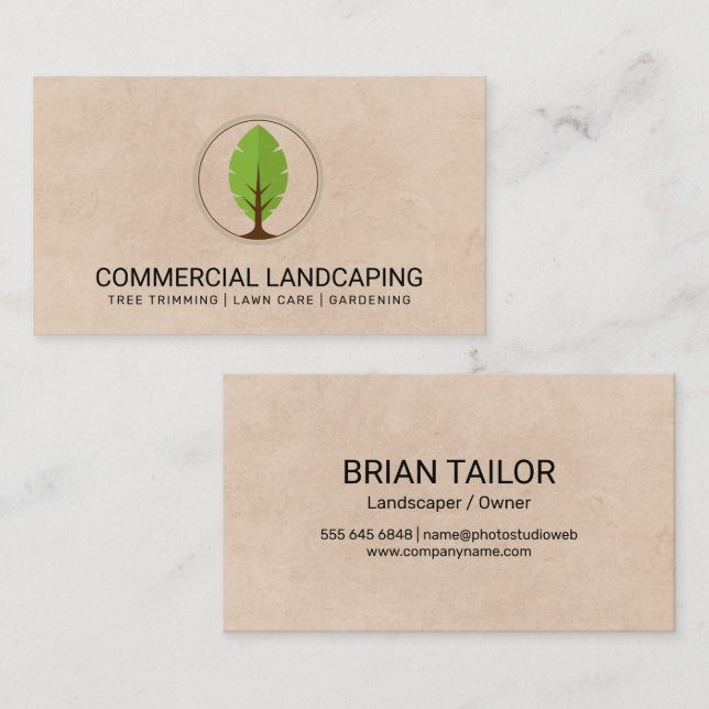 Tree Leaf Logo Business Card (Front/Back)