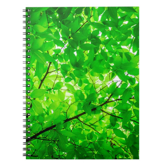 Tree leaf twig texture pattern notebook (Front)
