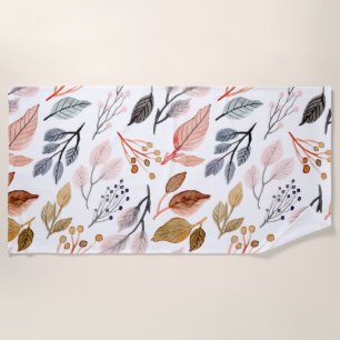 tree leaves beach towel