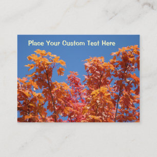 Tree Leaves Blue Sky Business Cards custom nature