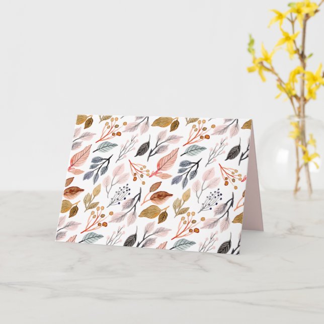 tree leaves card (Yellow Flower)