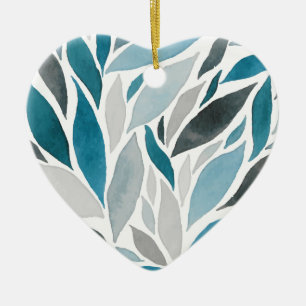 tree leaves ceramic ornament
