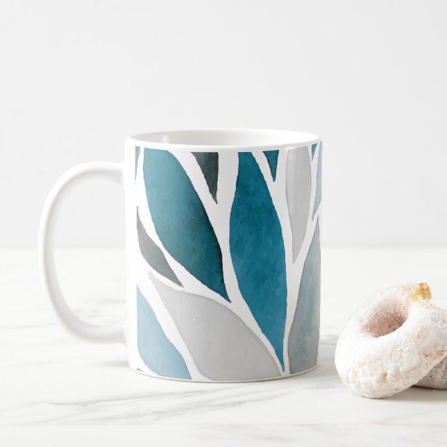 tree leaves coffee mug (With Donut)