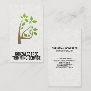 Tree Leaves Icon   Landscaping   Gardener Business Card
