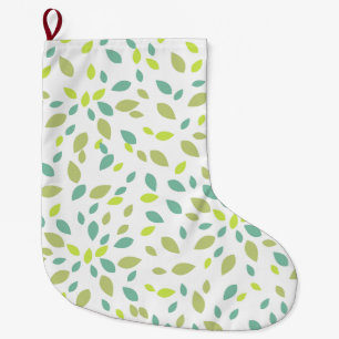 tree leaves large christmas stocking