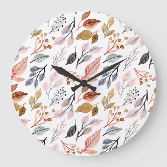 tree leaves large clock (Front)