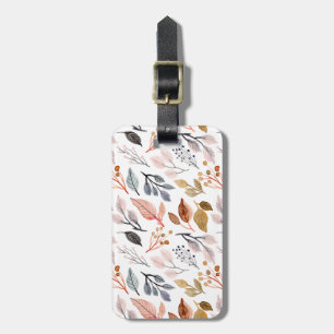 tree leaves luggage tag