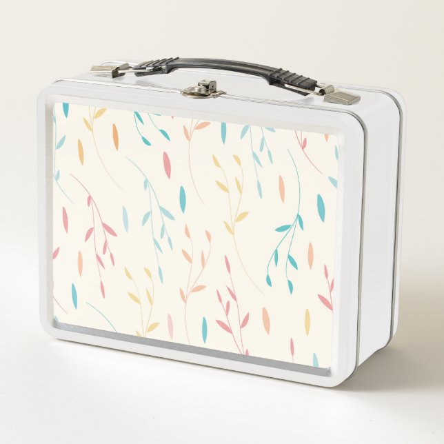 tree leaves metal lunch box (Front)