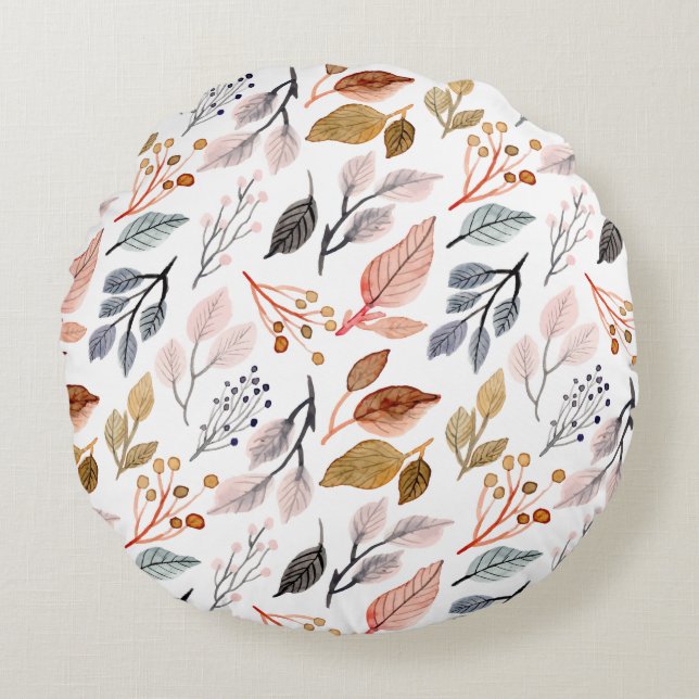 tree leaves round cushion (Front)