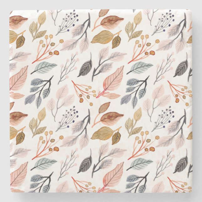 tree leaves stone coaster (Front)