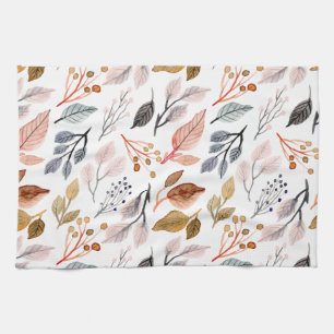 tree leaves tea towel