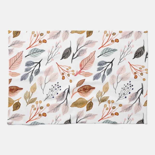 tree leaves tea towel (Horizontal)