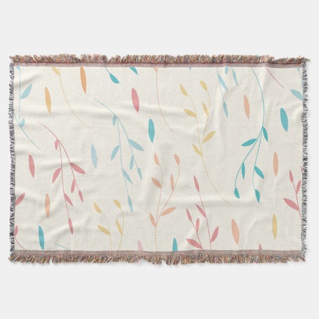 tree leaves throw blanket (Front)